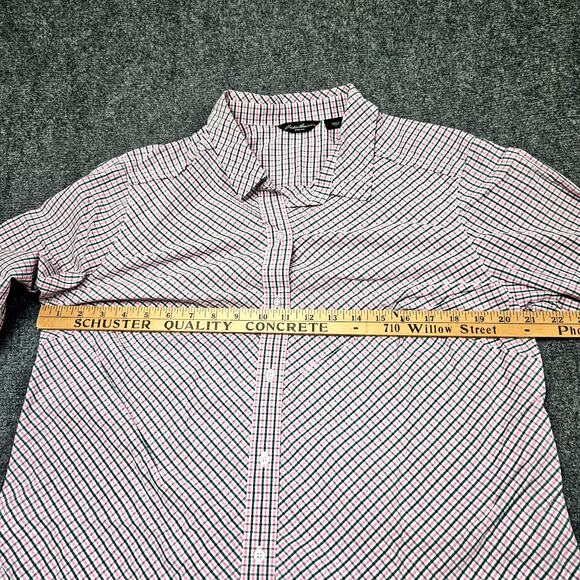 Eddie Bauer Button Down Shirt XL Pink Green Check Plaid Casual Outdoor - Picture 5 of 7